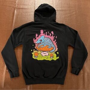 Rare A.Lab Chameleon Mushroom Skateboard Hoodie Sweatshirt - Size Small